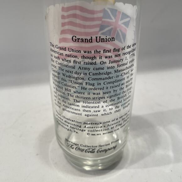 Vintage Early Flags of our Nation Grand Union Glass - Picture 2 of 7